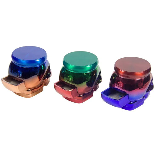 2.1" Tobacco Herb Grinder Spice Herbal 5 PC Smoke Crusher 3D Skull Design