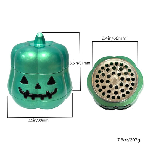 2.4'' 4 Parts Pumpkin Herb Grinder Metal Tobacco Crusher Grinder Gift for Friends Perfect for Valentine's Day  Birthday