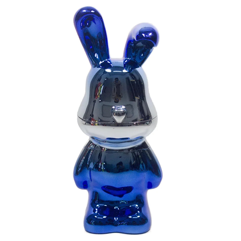 6.5" H 4PC Colorful Metallic Bunny -Patterned Cute Grinders Tobacco Herb Spice Gift Grinders for Smoking Metal