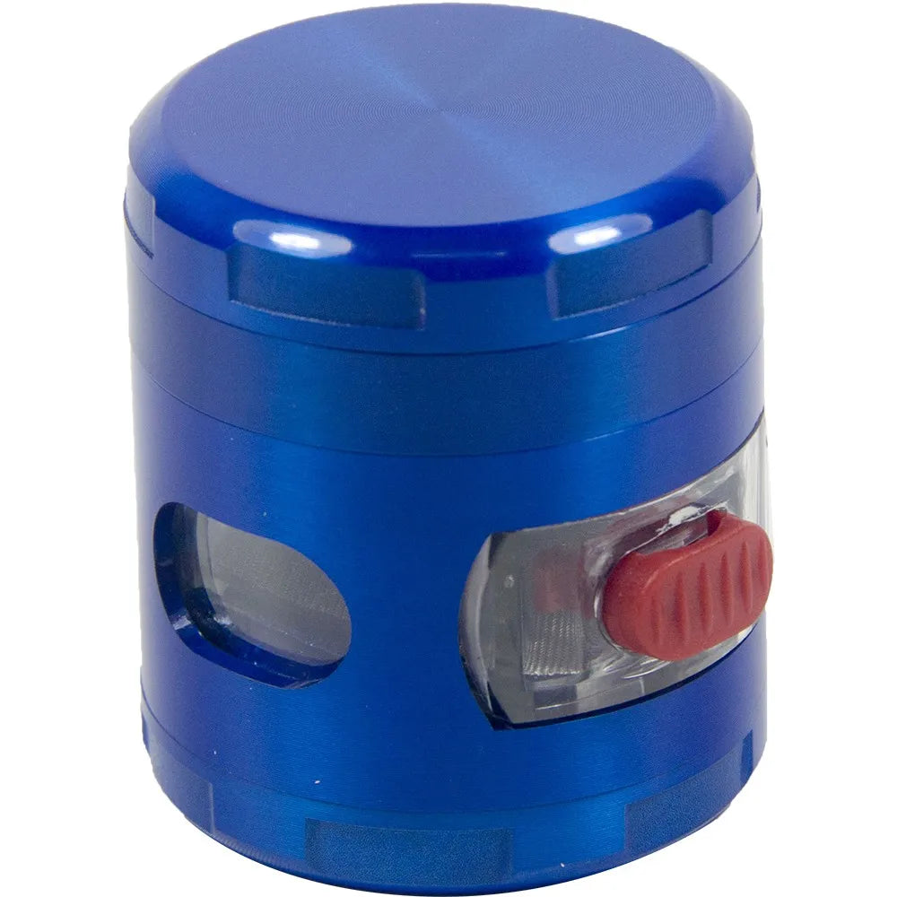 2" 4 Parts Metal Herbal Herb Spice Smoke Tobacco Grinder W/ Drawer Handle gift for man birthday Christmas