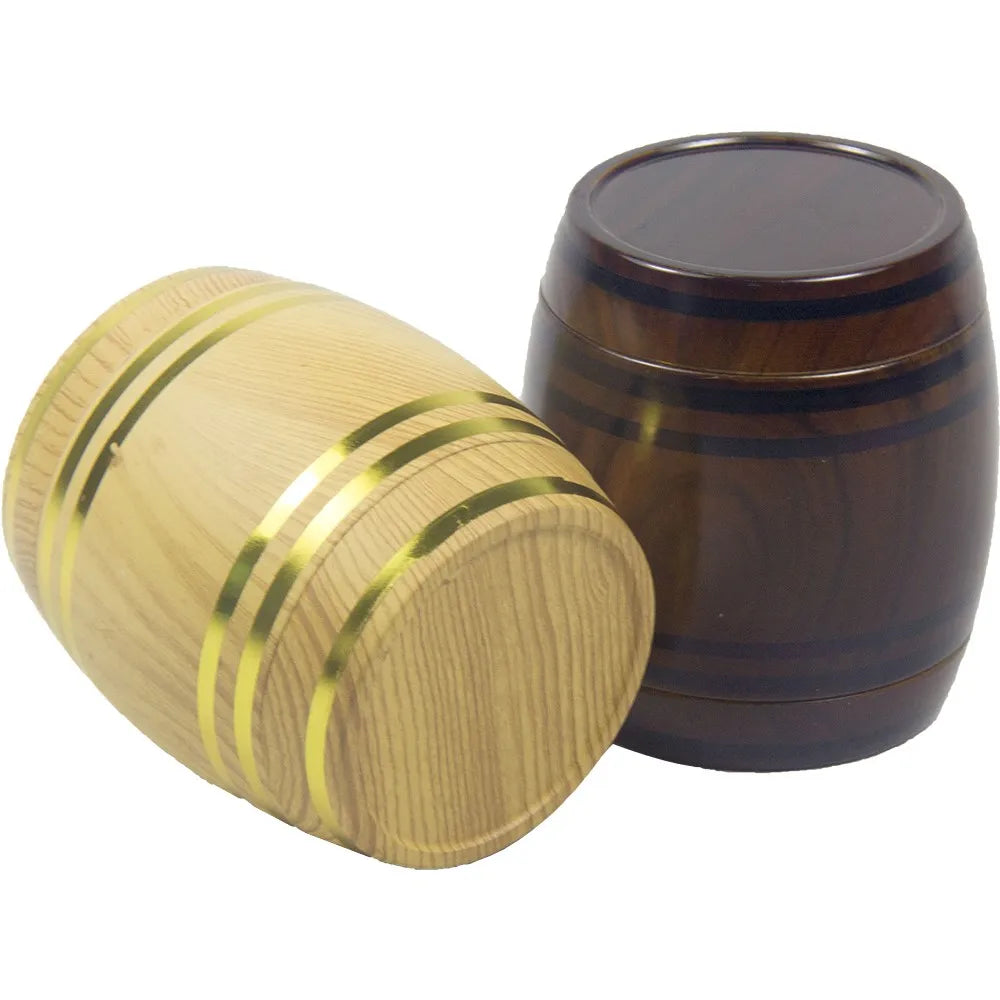 2.5" 4 PC Tobacco Herb Spice Grinder Wine Barrel Design Wooden Look Crusher