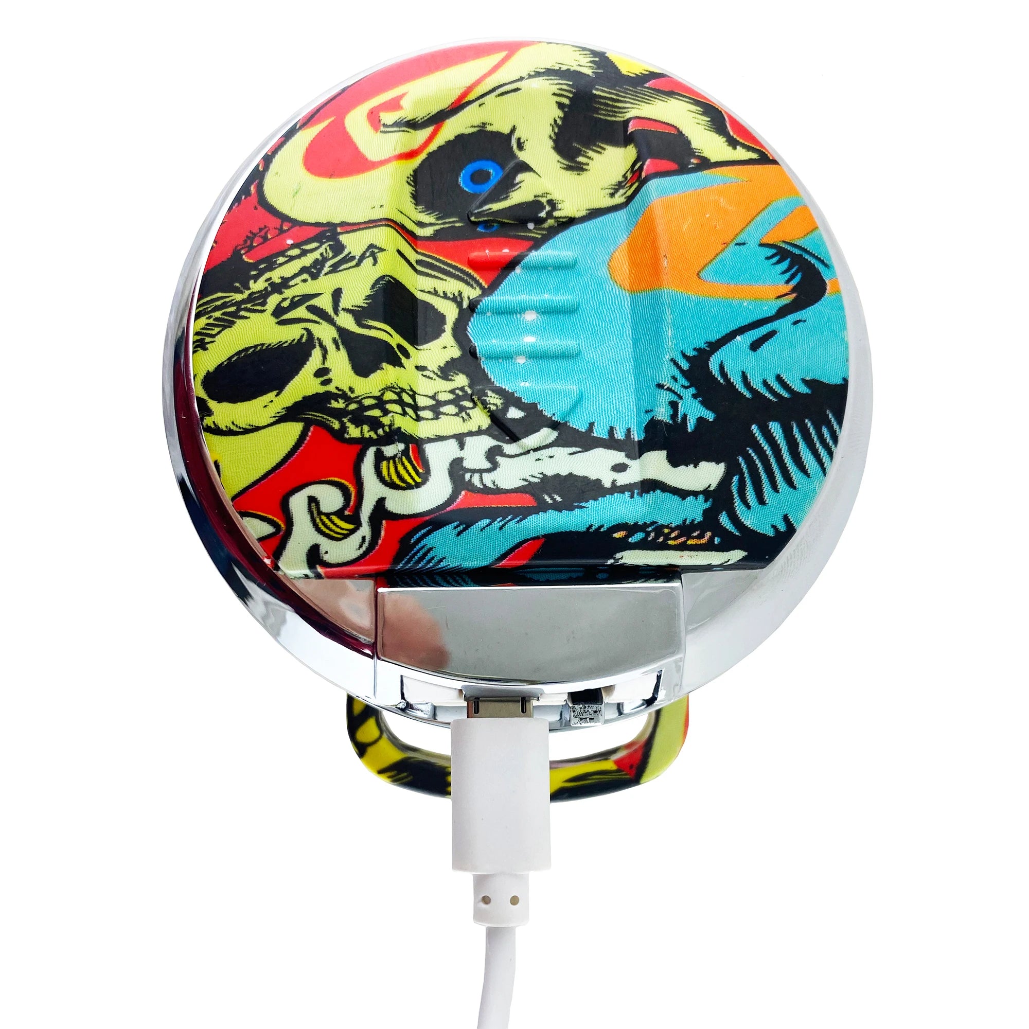 Portable Car Travel Cigarette Cylinder Candy Ashtray Holder Cup LED Light Colorful Abstract Art LED Ashtray with Blue Illuminate