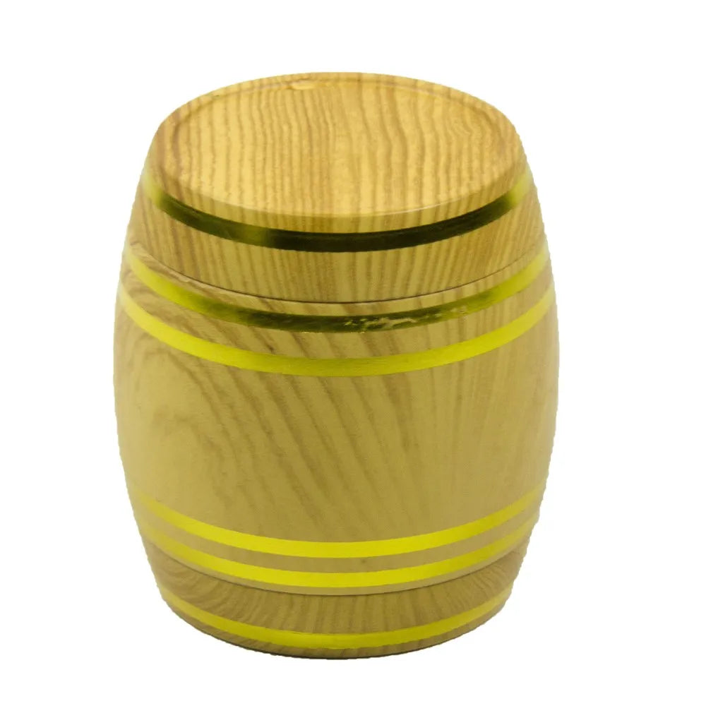 2.5" 4 PC Tobacco Herb Spice Grinder Wine Barrel Design Wooden Look Crusher