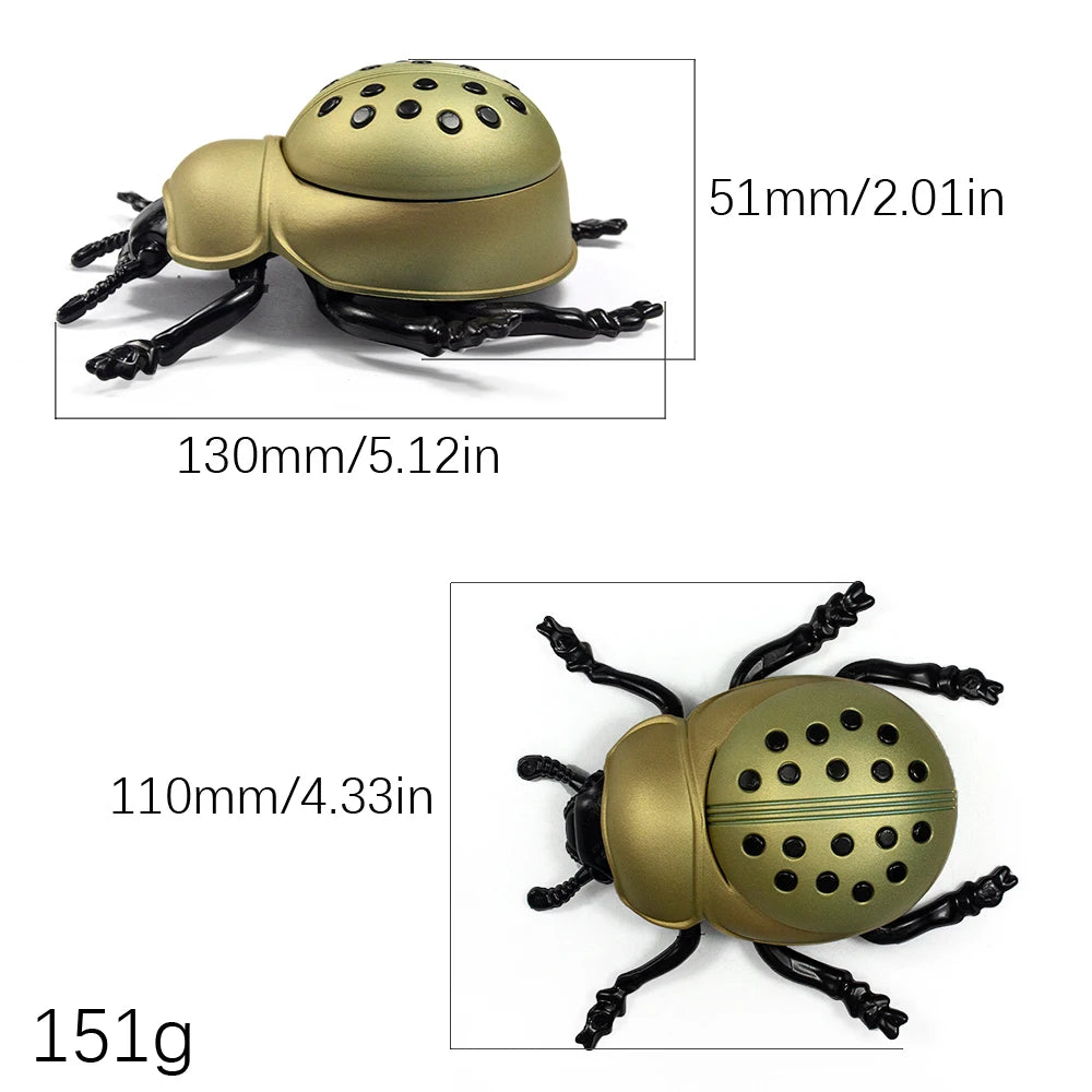 1.8'' Ladybug Herb Grinder 4 Piece Zinc Alloy Tobacco Grinder BUG Metal Tobacco Herb Spice Grinder Smoke Crusher Purple color