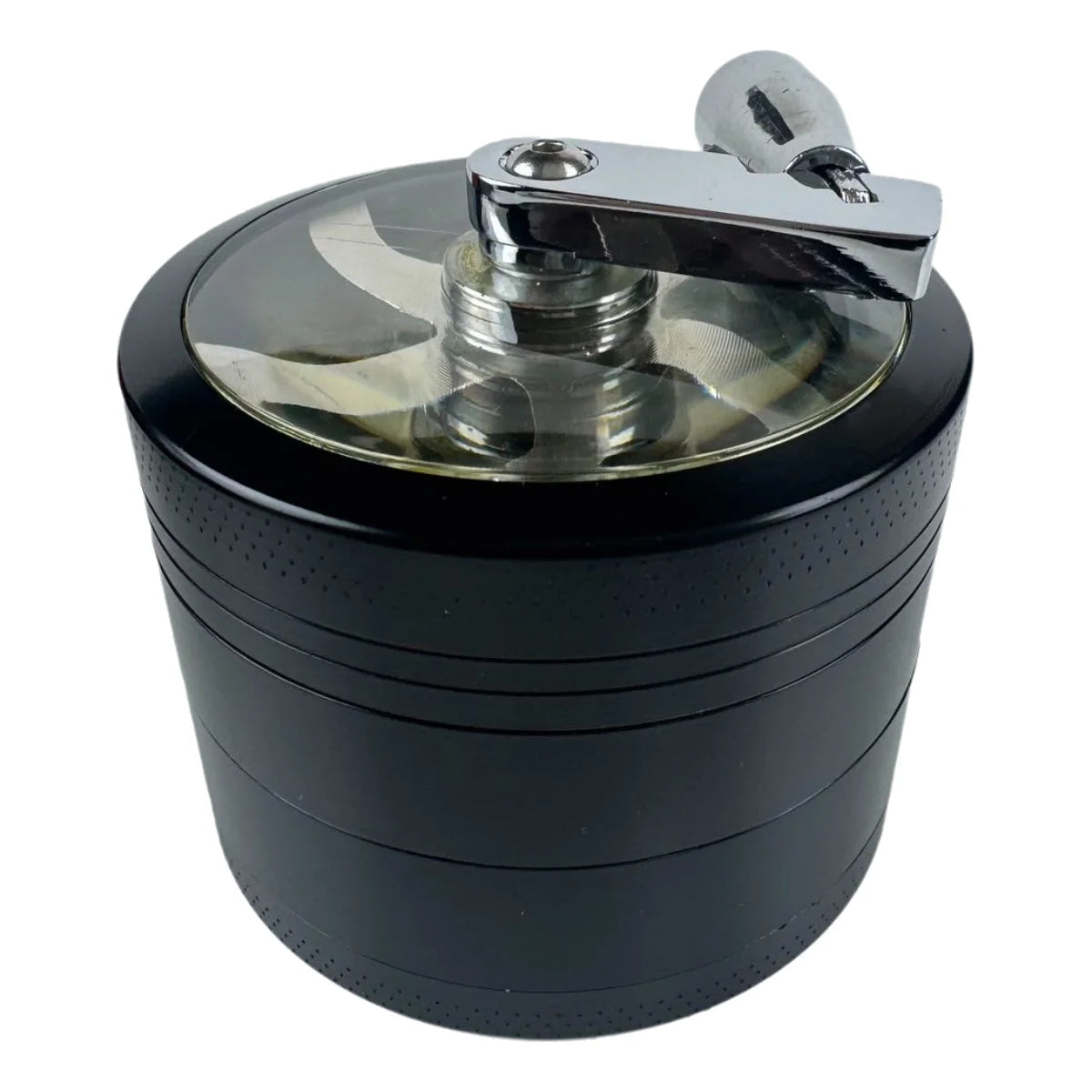 2.4" 4 PC Tobacco Herb Spice metal Grinder W/ Handle Crank Smoke Crusher Rasta Color