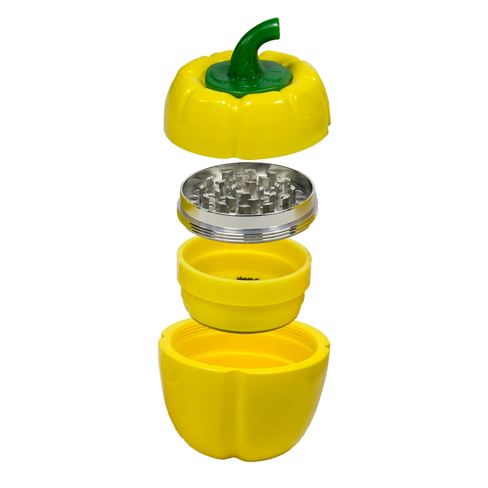 2.3" 4 Parts Cute Pepper Design Herb Grinder for Spices and Tobacco Novelty gift man woman Birthday Christmas