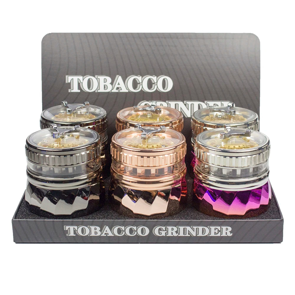 2.5" 4 Part Metal Grinder Tobacco Herb Spice Crusher Spinning Top gift for man friends birthday Perfect for Valentine's Day