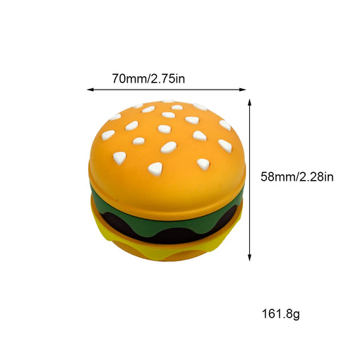 2.75" 4-Layer Metal Spice Herb Grinder Creative Burger Design Manual Tobacco Crusher Funny gift for man Halloween Birthday