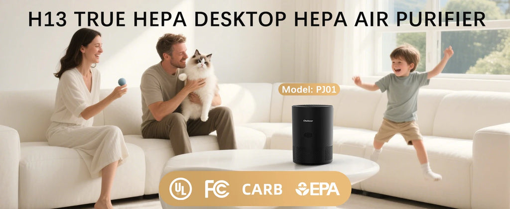 Chuboor Air Purifiers for Home H13 True HEPA for Bedroom Room kitchen washroom for Smoke and Dust Pollen Odors PM2.5 Detection
