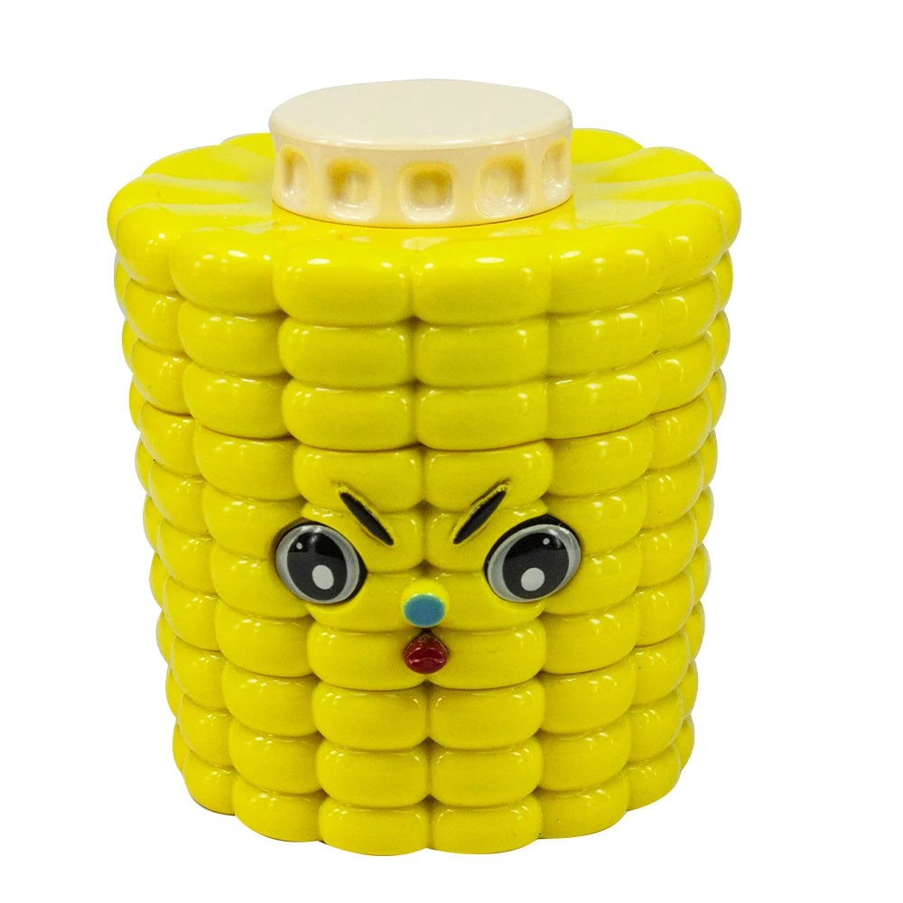 1.8'' Corn Shape Herb Grinder 4 Piece Tobacco Spice Crusher Cute Cartoon Gift for Friends Perfect for Valentine's Day Birthday
