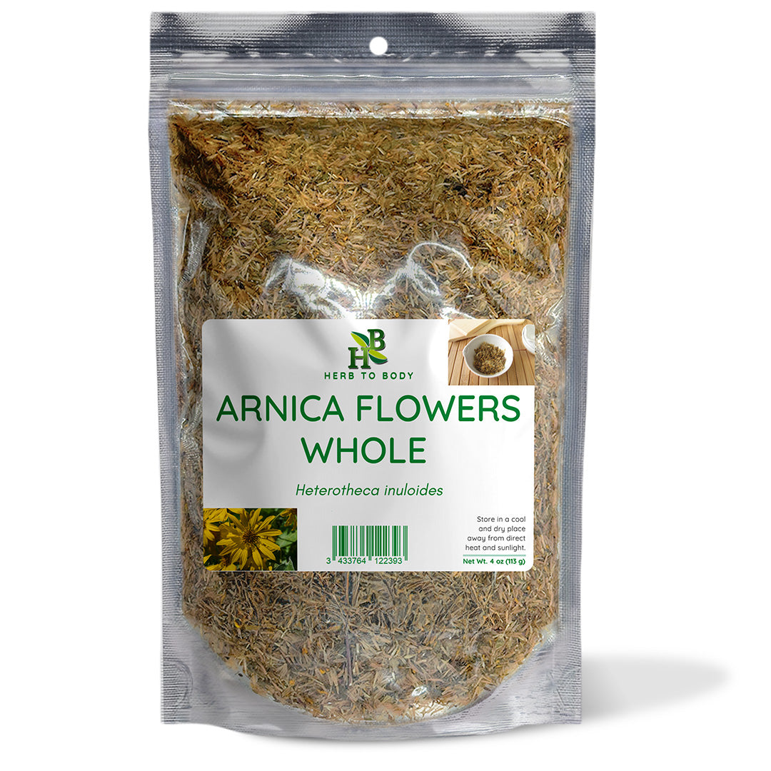 Herb To Body Whole Arnica Flowers Heterotheca Inuloides 4 oz