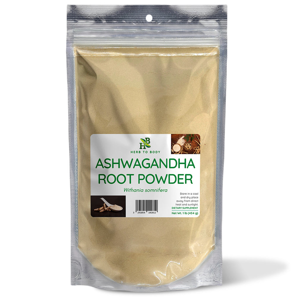 Herb To Body Ashwagandha Root Powder Pure Ground Botanical 4oz 1lb