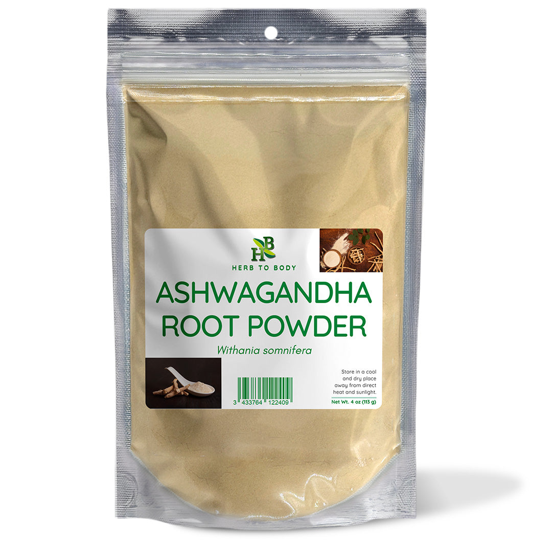 Herb To Body Ashwagandha Root Powder Pure Ground Botanical 4oz 1lb