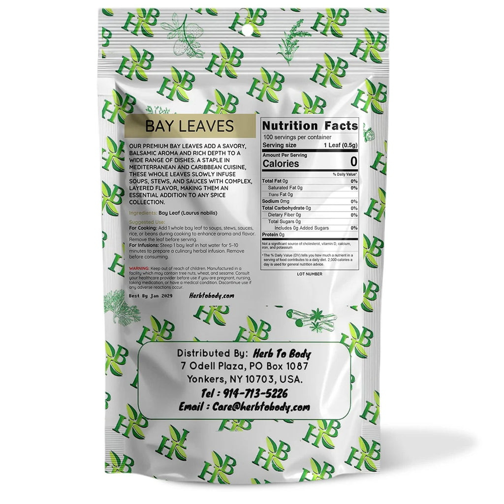 Dried Bay Leaves Whole Herb Laurus Nobilis 50g
