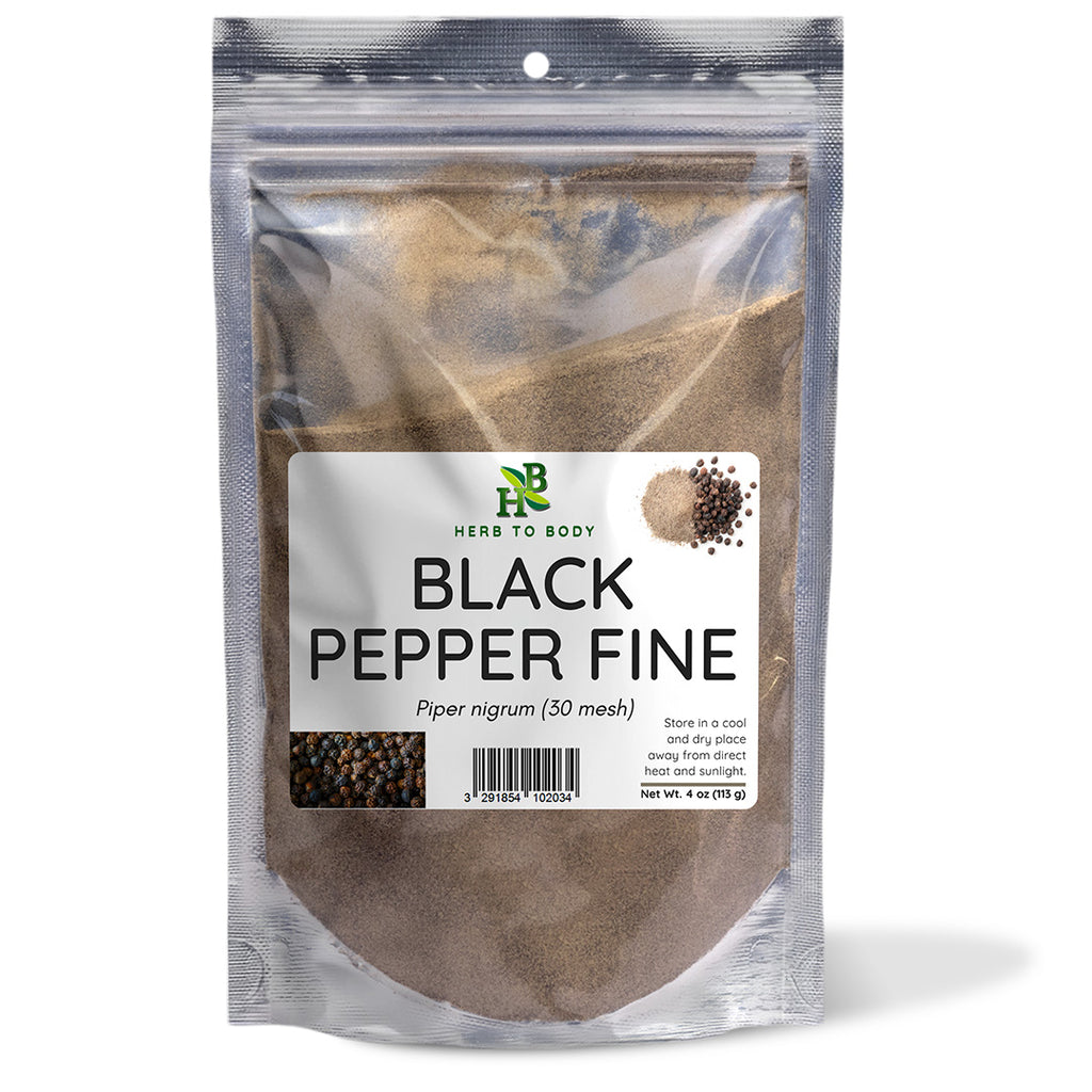 Herb to Body Fine Ground Black Pepper 30 Mesh 4oz