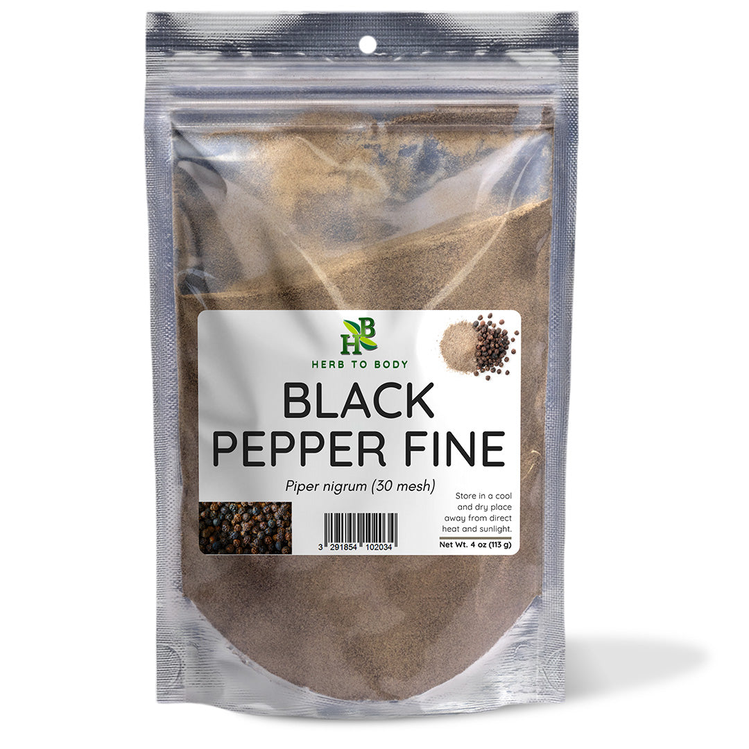 Herb to Body Fine Ground Black Pepper 30 Mesh 4oz