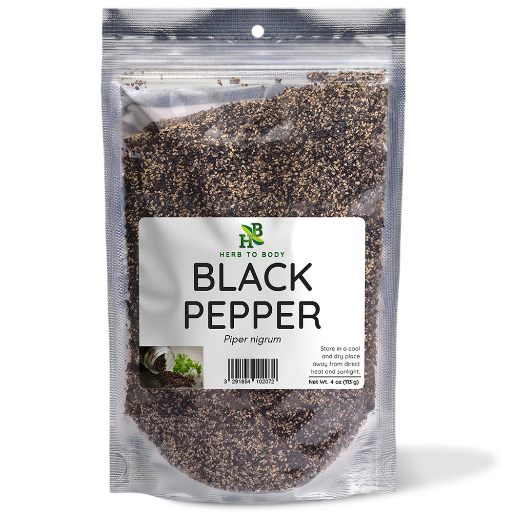 Herb to Body Black Pepper 18 Mesh Table Grind 4oz