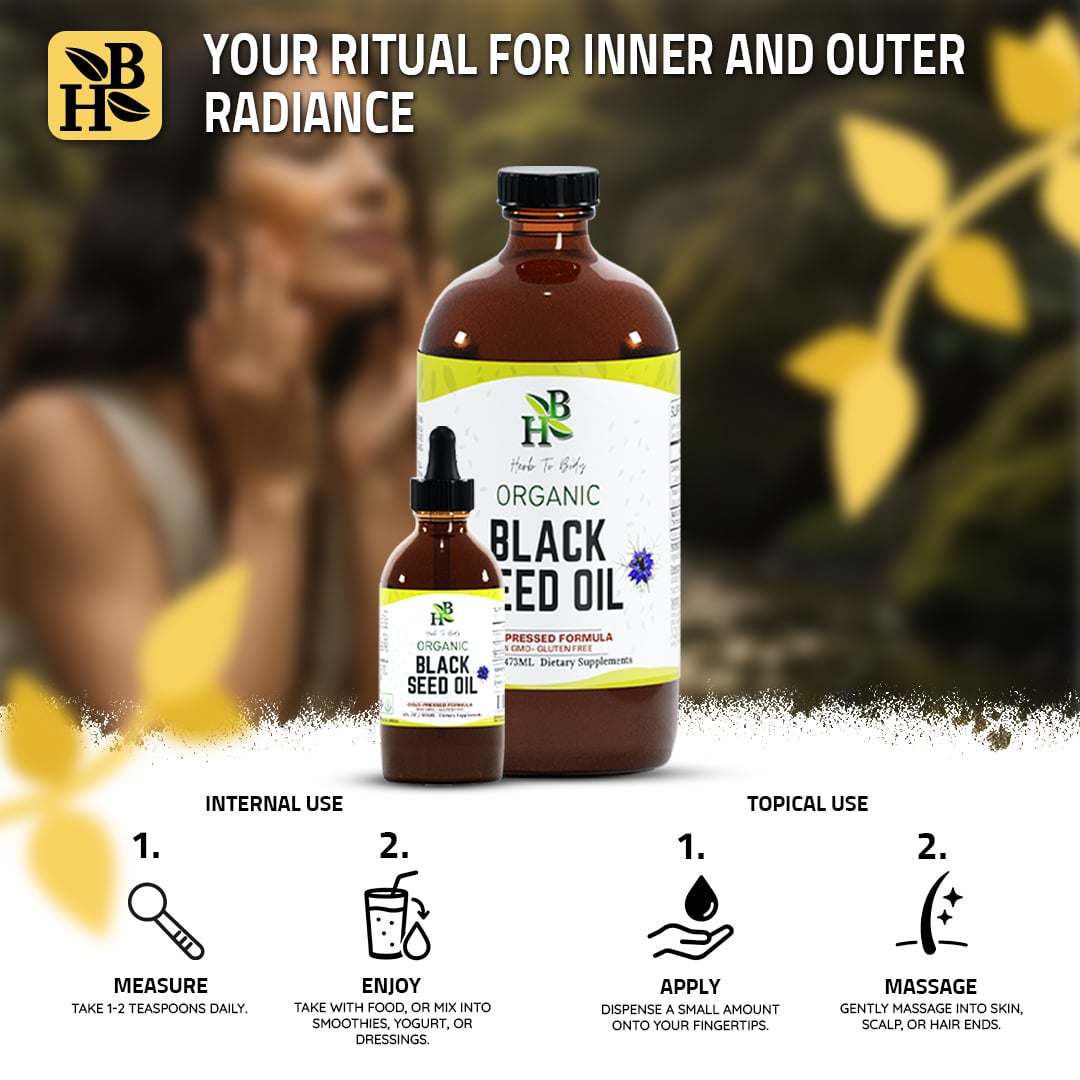 Herb To Body Organic Cold-Pressed Black Seed Oil