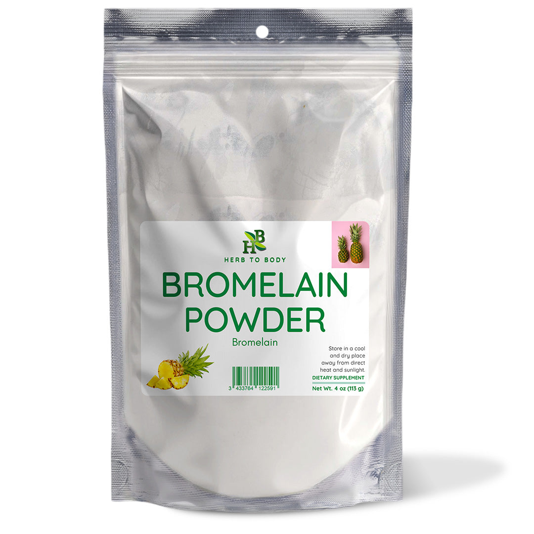 Herb To Body Bromelain Powder 4oz Pineapple Enzyme Supplement