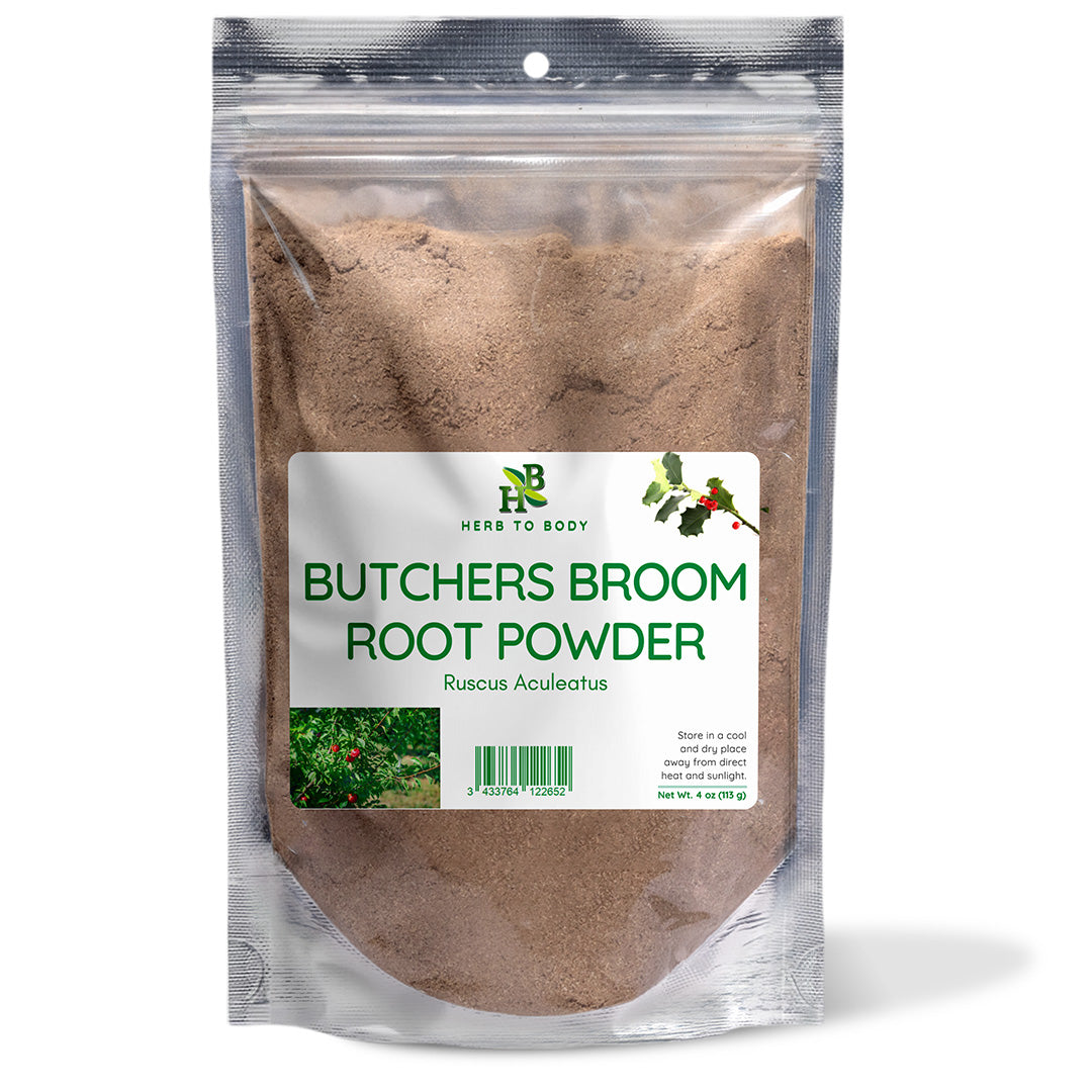 Herb To Body Butcher's Broom Root Herbal Powder 4oz