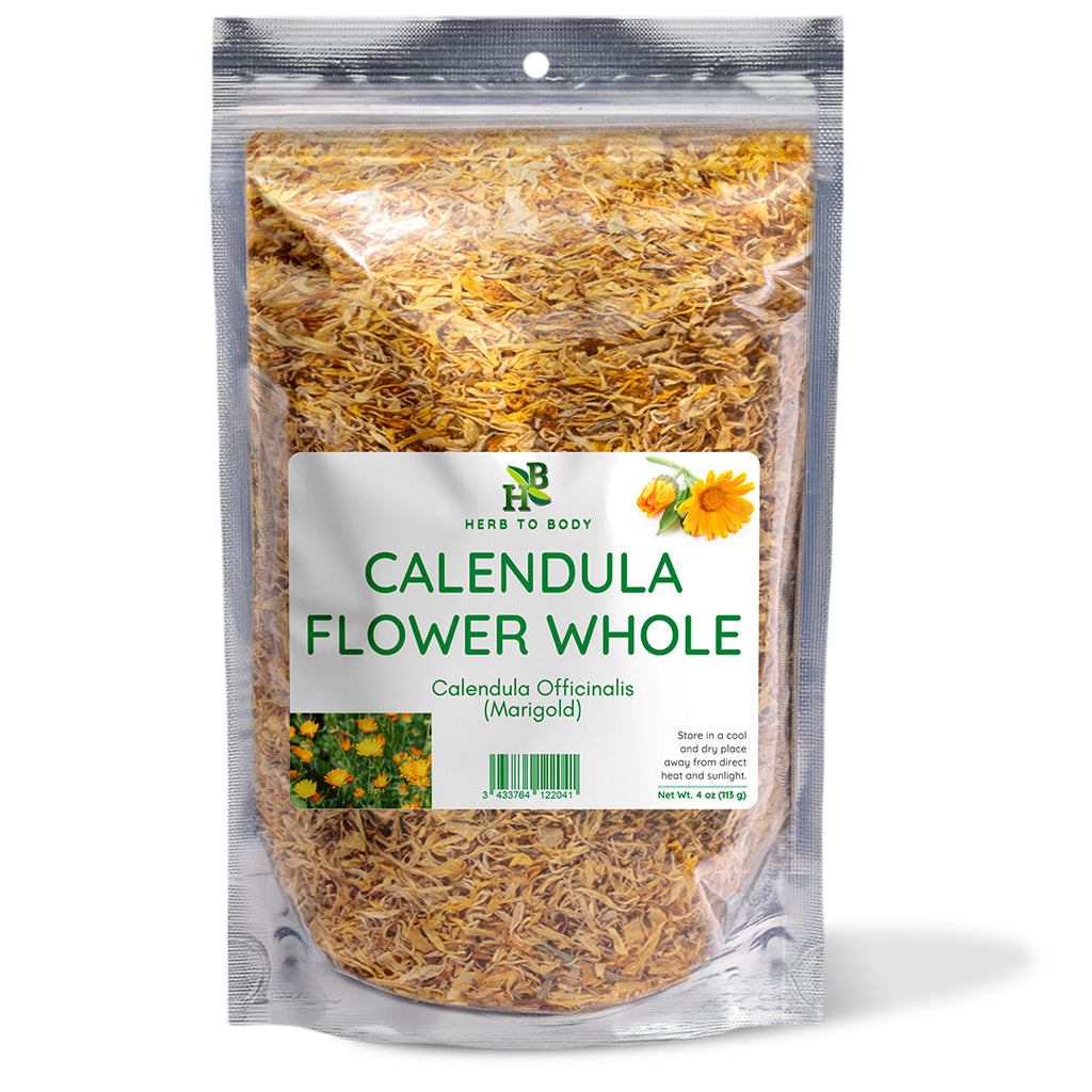 Herb To Body Calendula Flower Whole Dried Petals 4 oz