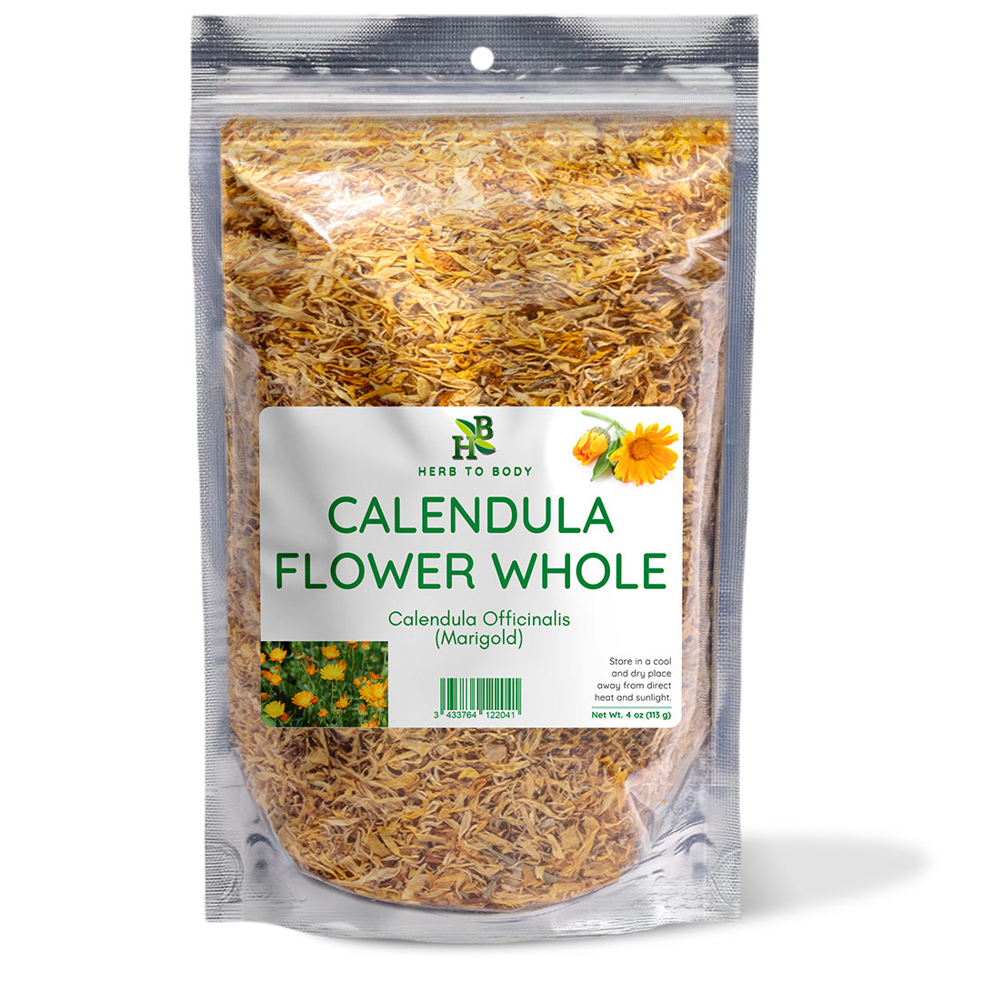 Herb To Body Calendula Flower Whole Dried Petals 4 oz