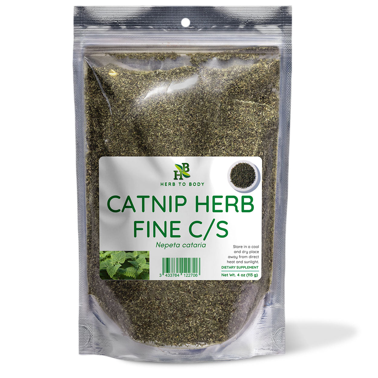 Herb To Body Fine Cut & Sifted Catnip Herb 4 oz