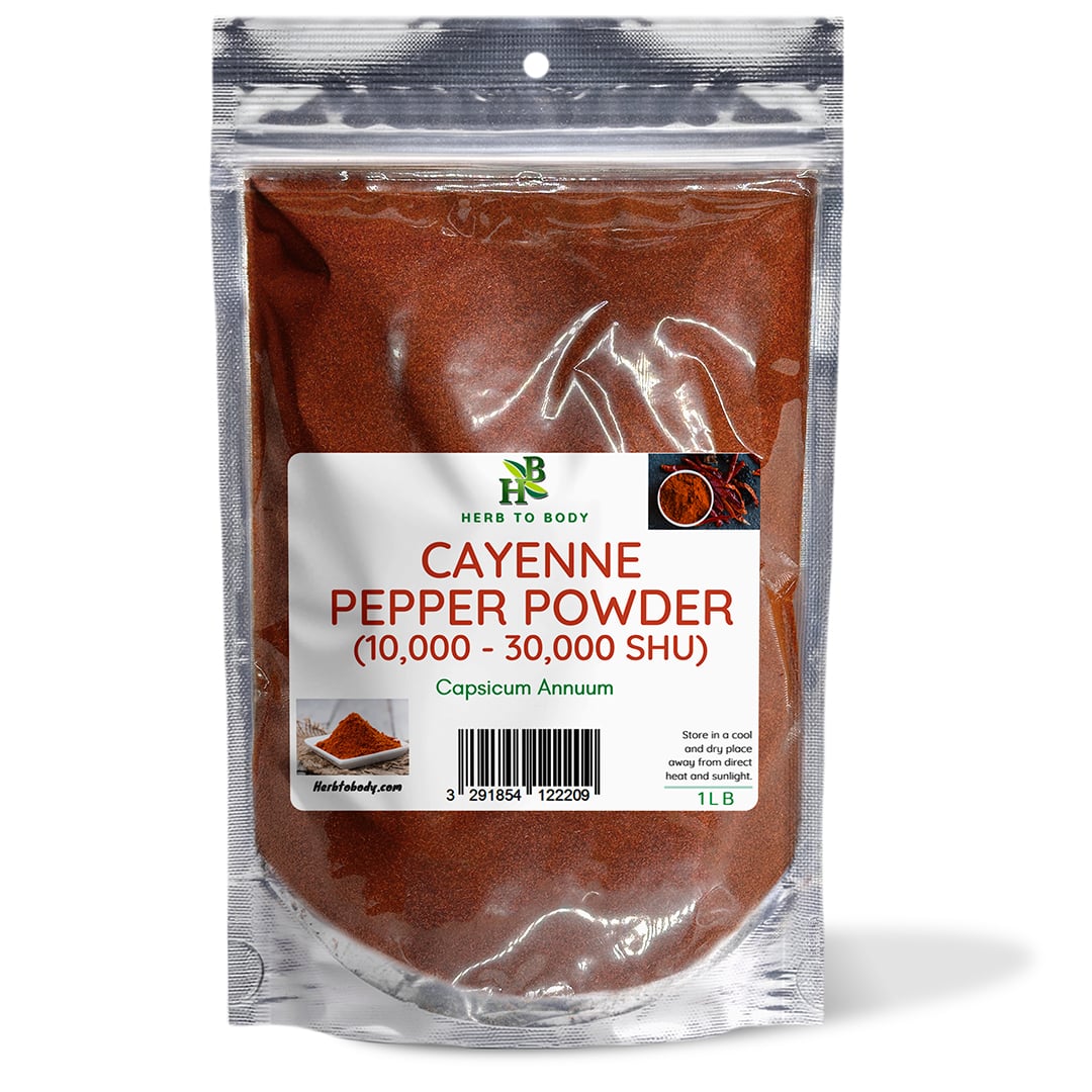 Herb to Body Organic Cayenne Pepper Powder 10,000-30,000 SHU