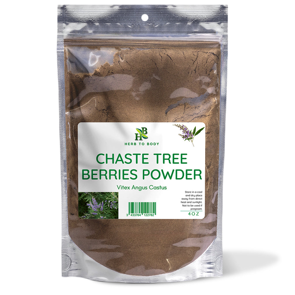 Herb To Body Chaste Tree Berries Powder Vitex Agnus-Castus Supplement