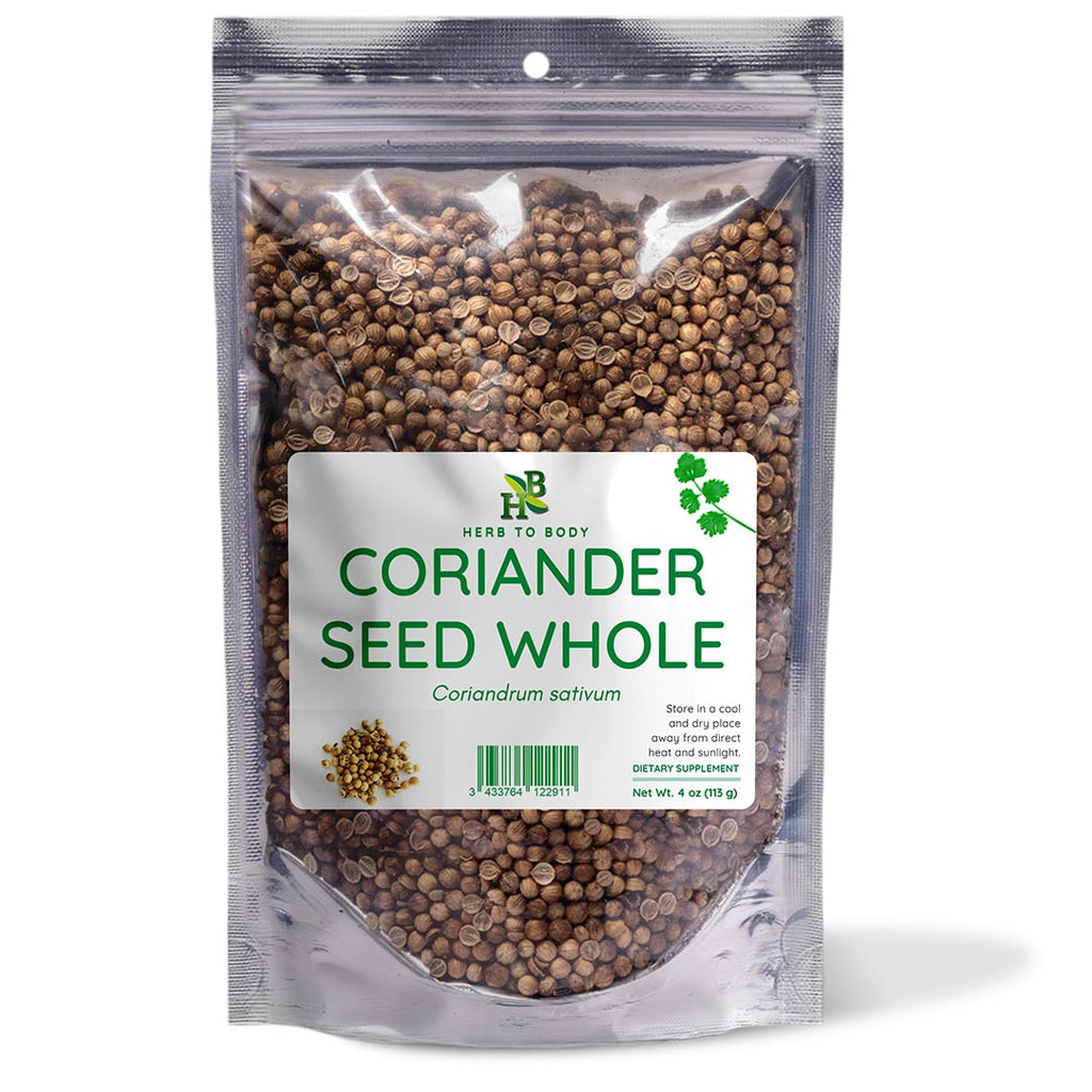 Herb To Body Whole Coriander Seeds Dried Spice 4 oz