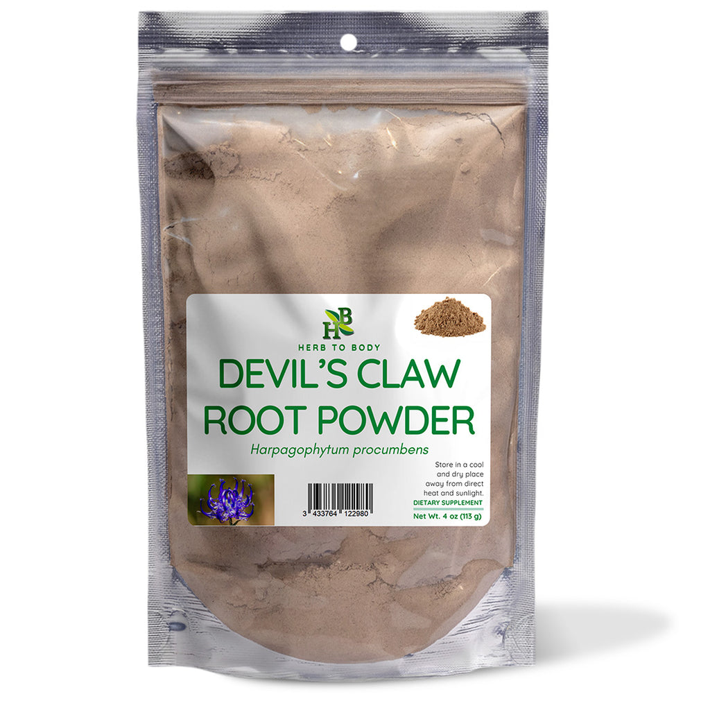 Herb To Body Devil's Claw Root Powder 4oz Herbal Supplement
