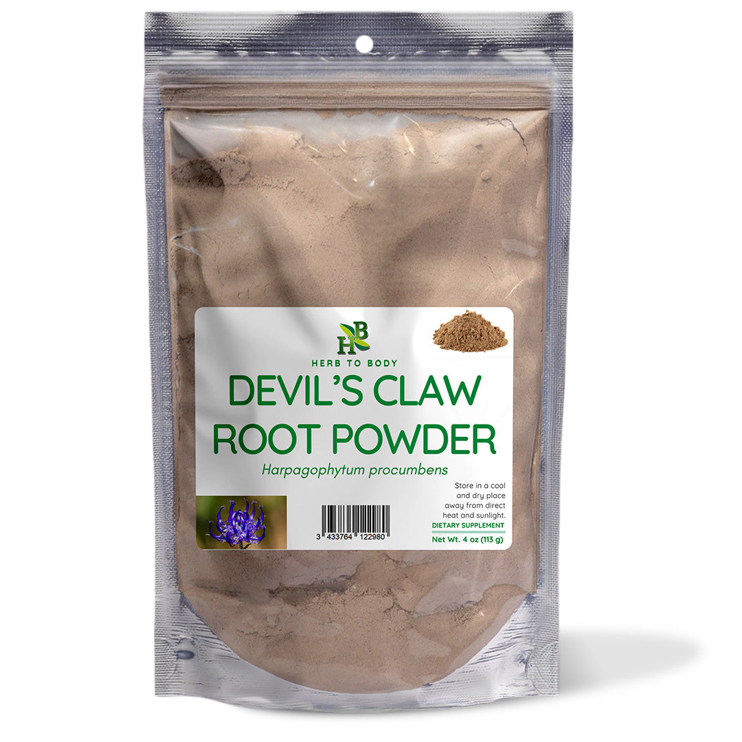 Herb To Body Devil's Claw Root Powder 4oz Herbal Supplement