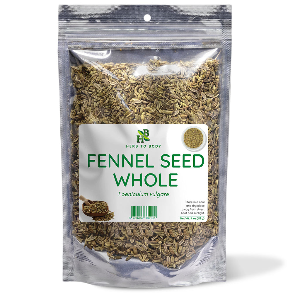 Herb To Body Whole Fennel Seeds Culinary Spice 4 oz