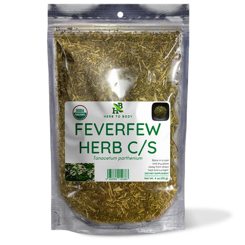 Feverfew Herb Cut and Sifted Dried Botanical 4 oz Bulgaria