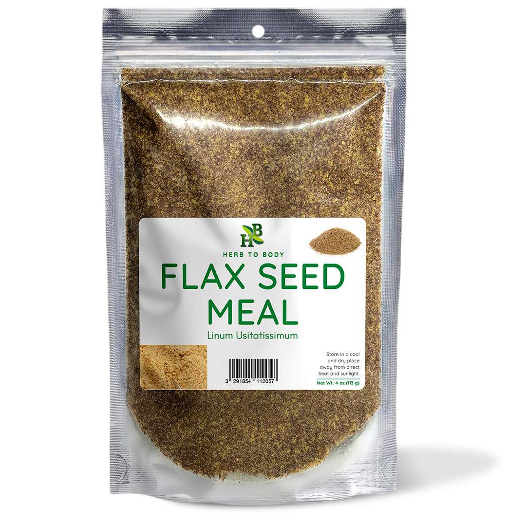 Herb to Body Flaxseed Meal Finely Ground Natural Fiber 4oz