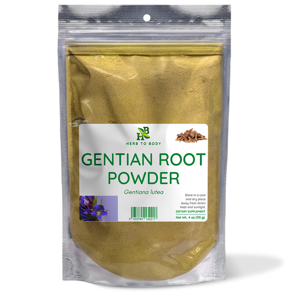 Herb To Body Gentian Root Powder Bitter Herb 4oz