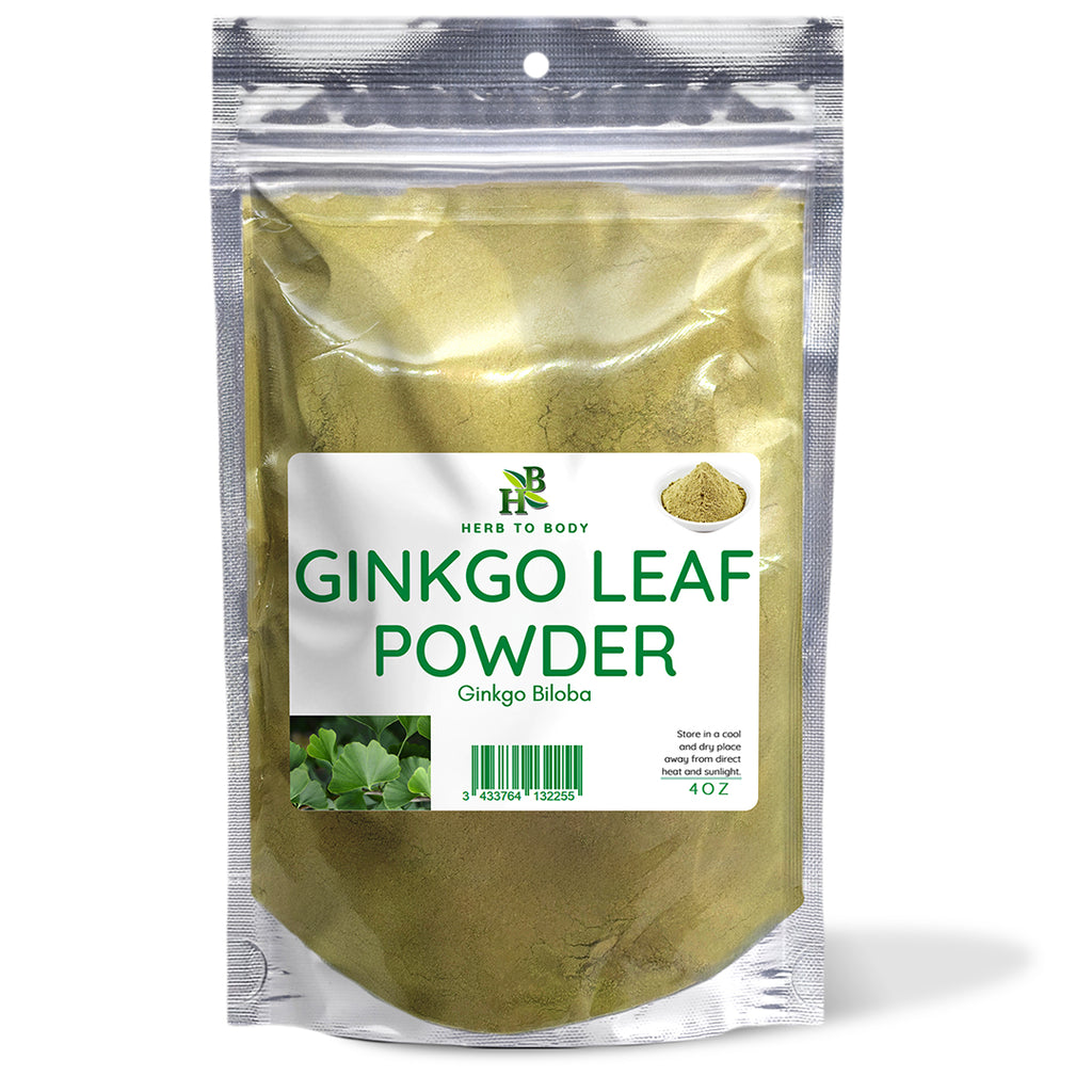 Herb To Body Ginkgo Leaf Powder Pure Botanical Supplement