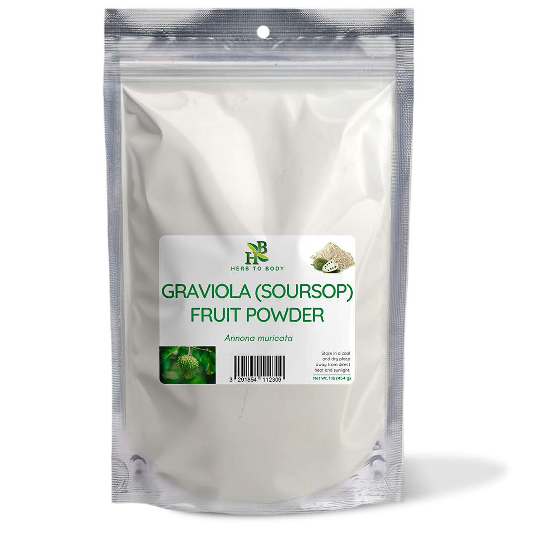 Herbtobody Graviola Soursop Fruit Powder Natural Tropical Superfood Supplement