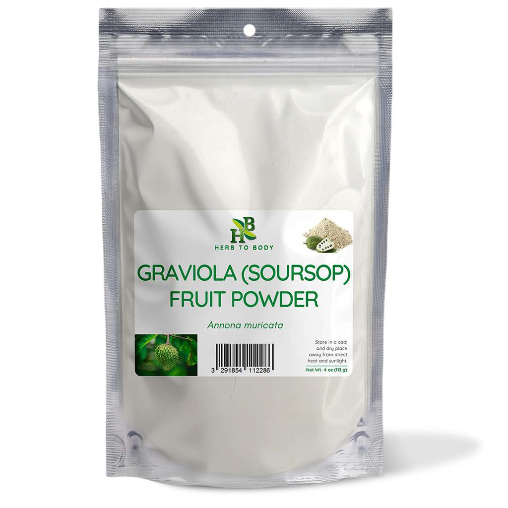 Herbtobody Graviola Soursop Fruit Powder Natural Tropical Superfood Supplement