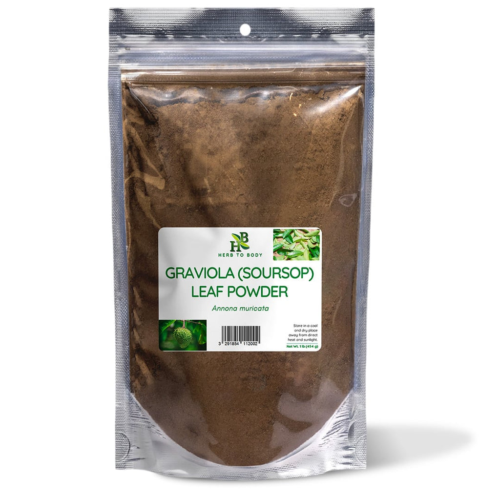 Herb To Body Graviola Soursop Leaf Powder Pure Herbal Supplement