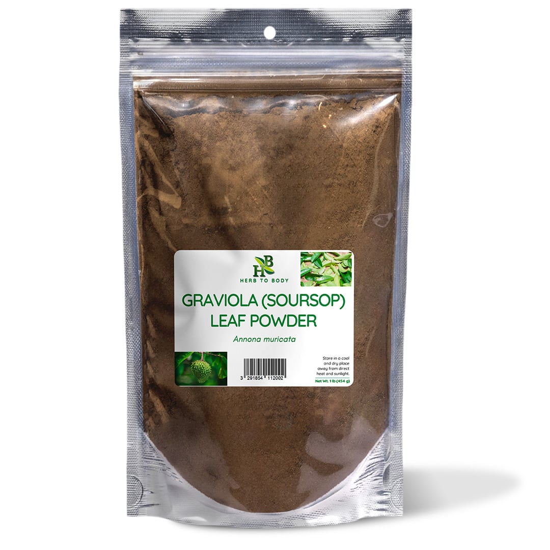 Herb To Body Graviola Soursop Leaf Powder Pure Herbal Supplement
