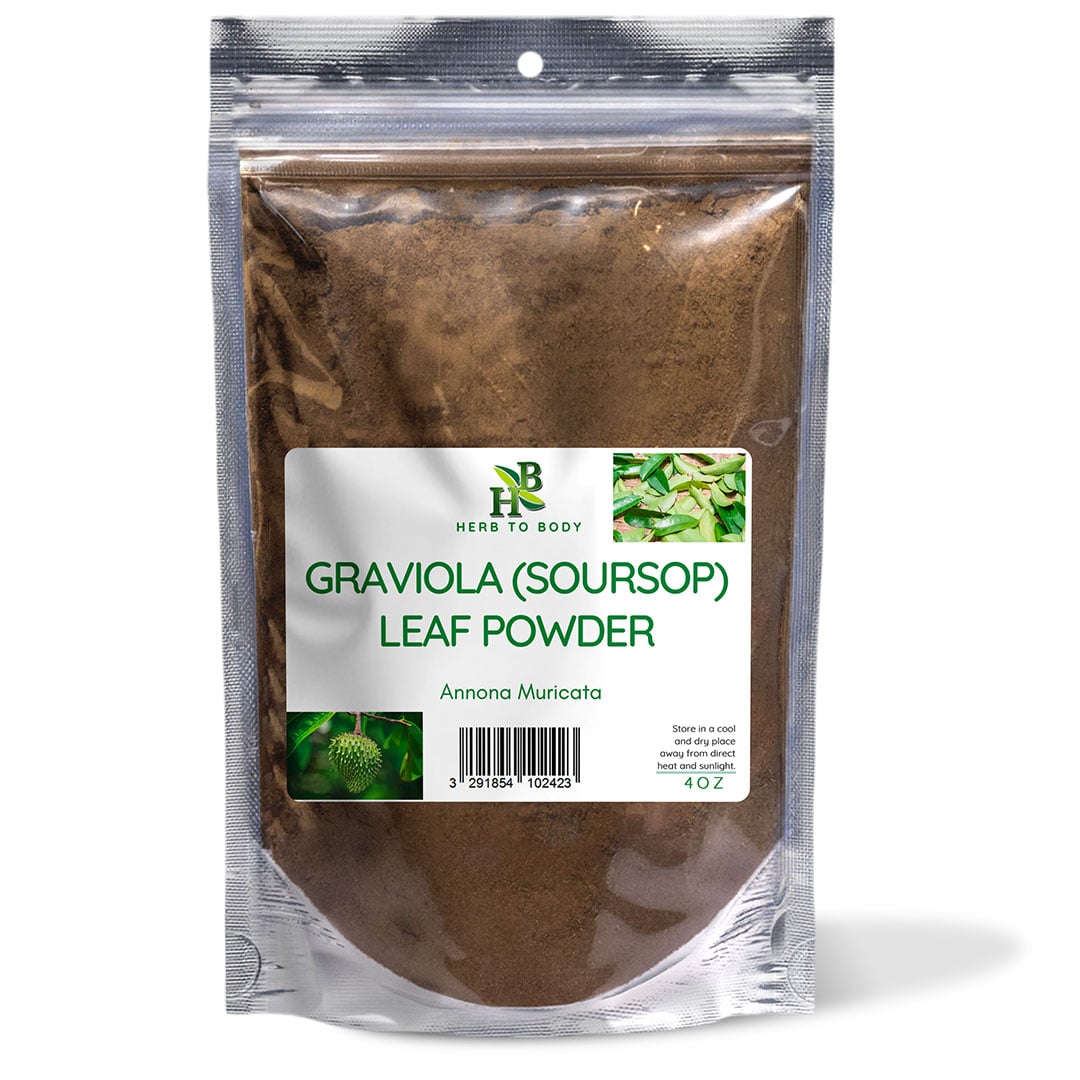 Herb To Body Graviola Soursop Leaf Powder Pure Herbal Supplement