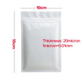 50pcs Matte Black White Heat Sealable Plastic Flat Mouth Ziplock Packaging Bag Smell Proof Aluminum Foil Mylar Ziplock Bags