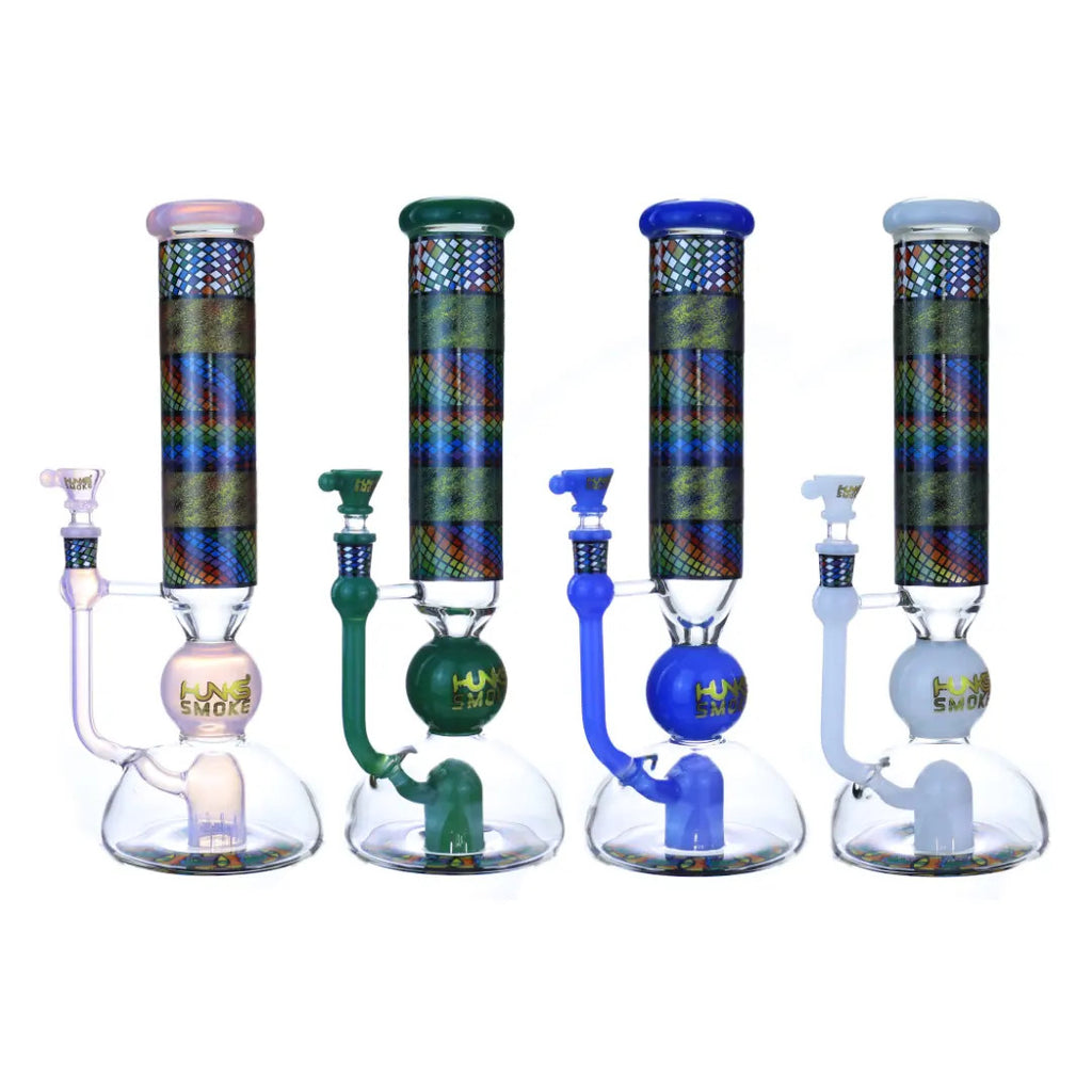 HUNKS SMOKE 13" GLASS WATER PIPE [WPB-416]