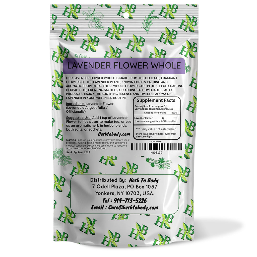Herb To Body Lavender Flowers Whole Extra 4oz