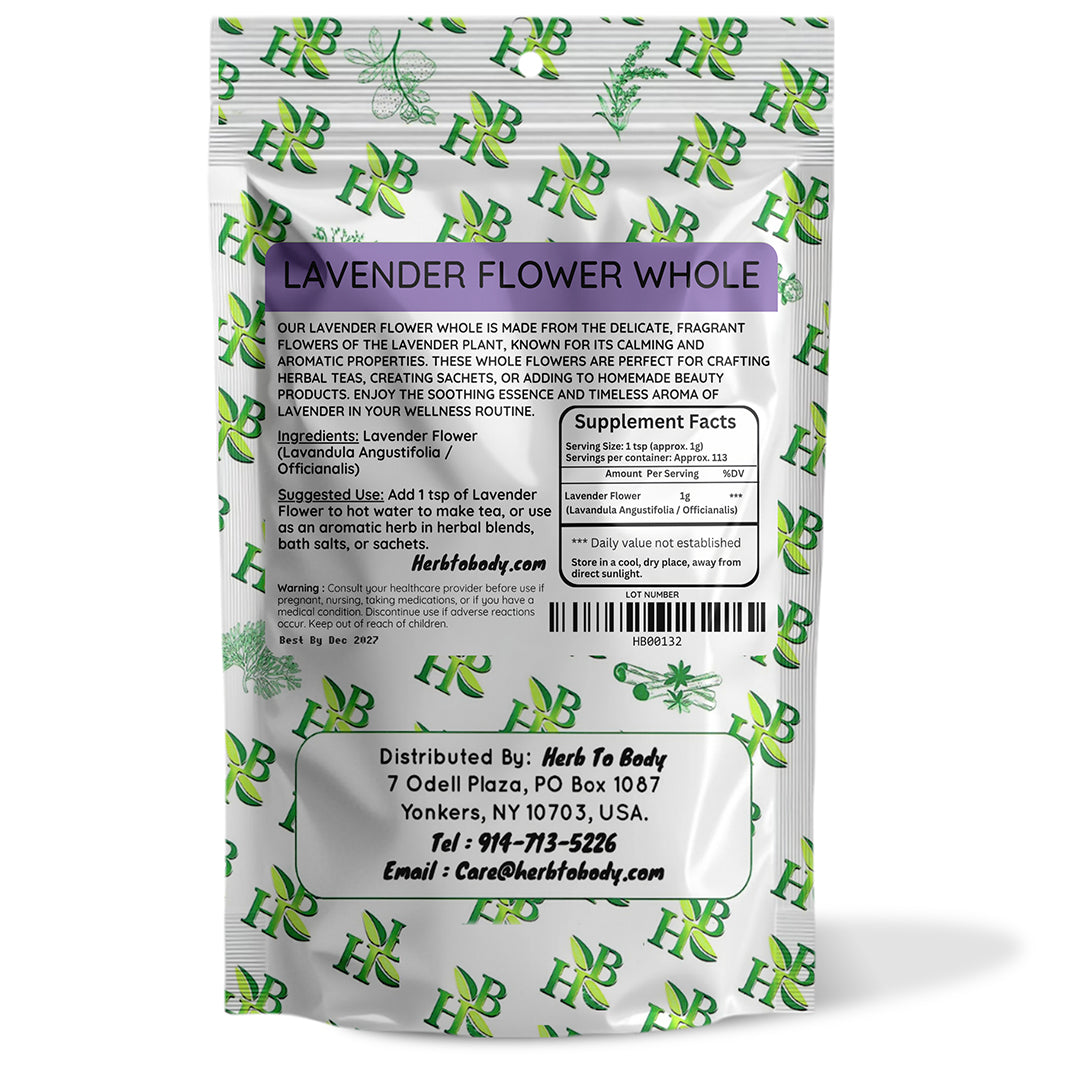 Herb To Body Lavender Flowers Whole Extra 4oz