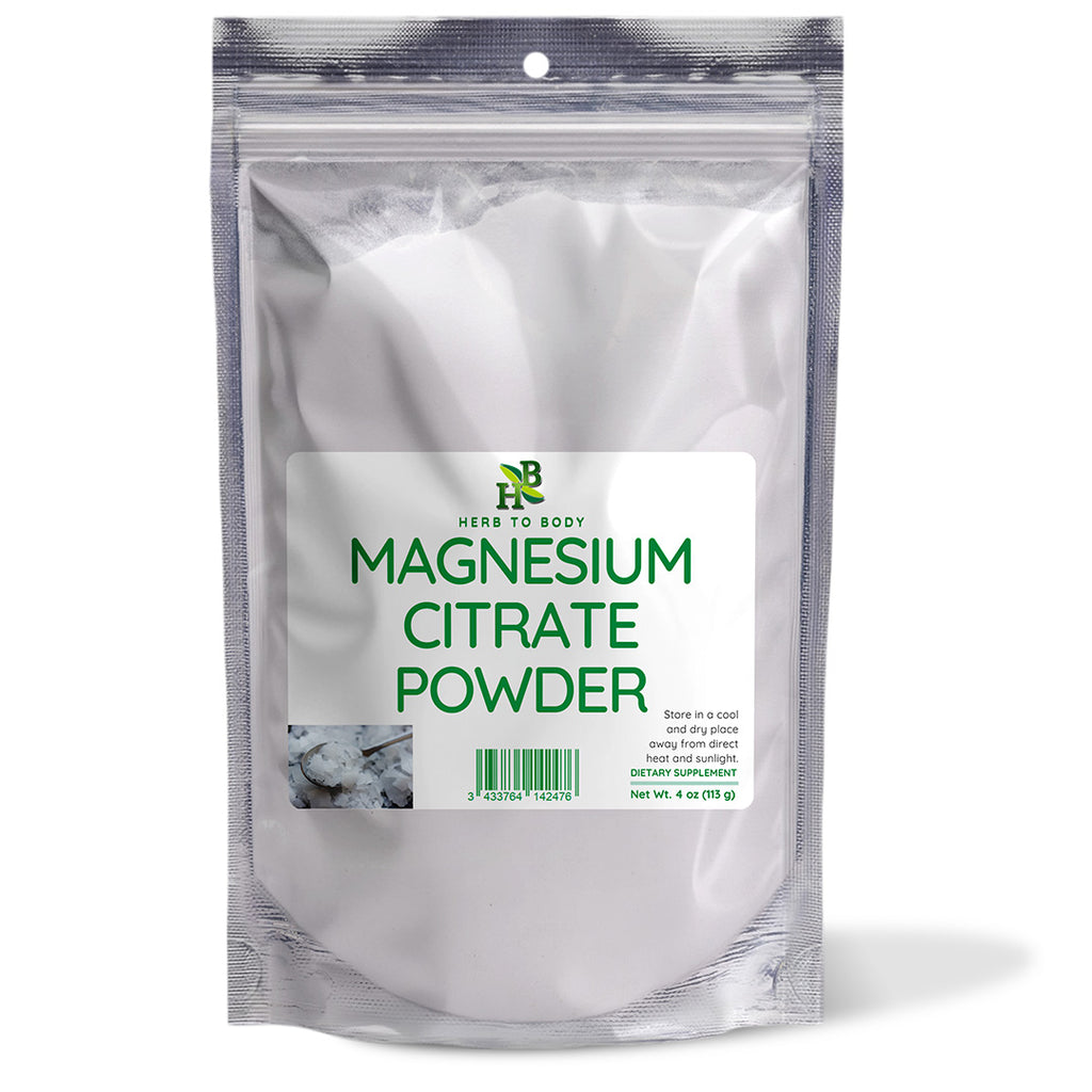 Herb To Body Magnesium Citrate Powder Supplement 4 oz