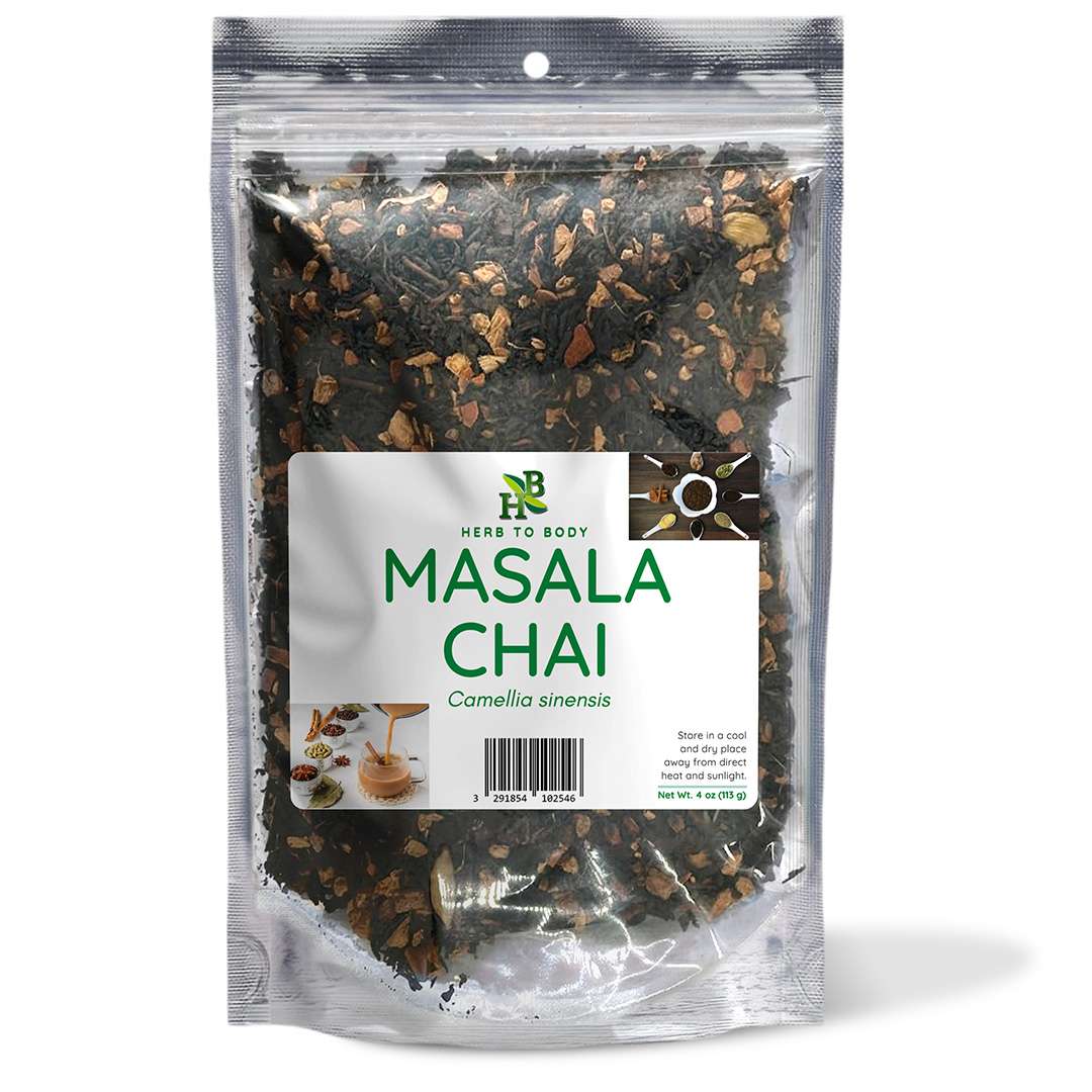 Herb To Body Masala Chai Tea Blend Authentic Spiced Loose Leaf