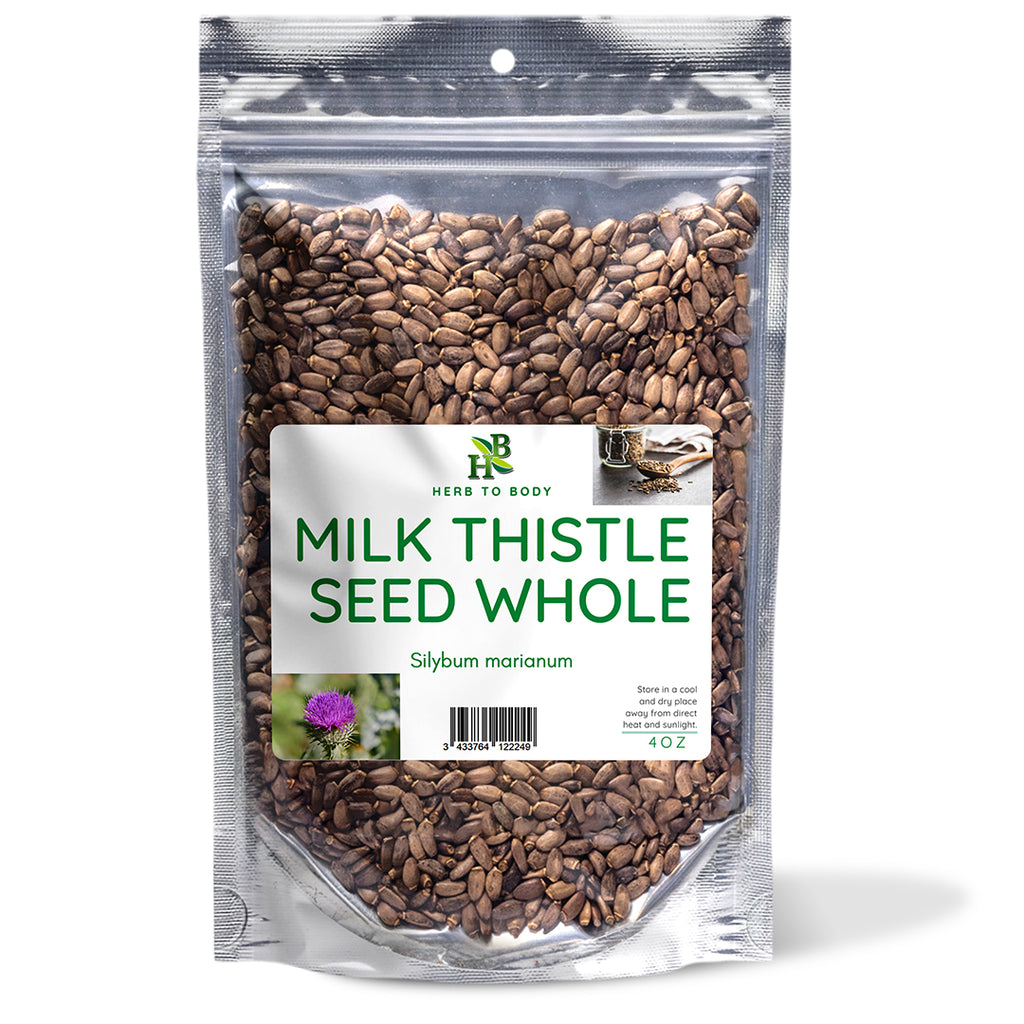 Herb To Body Milk Thistle Whole Seeds 4oz Botanical Supplement