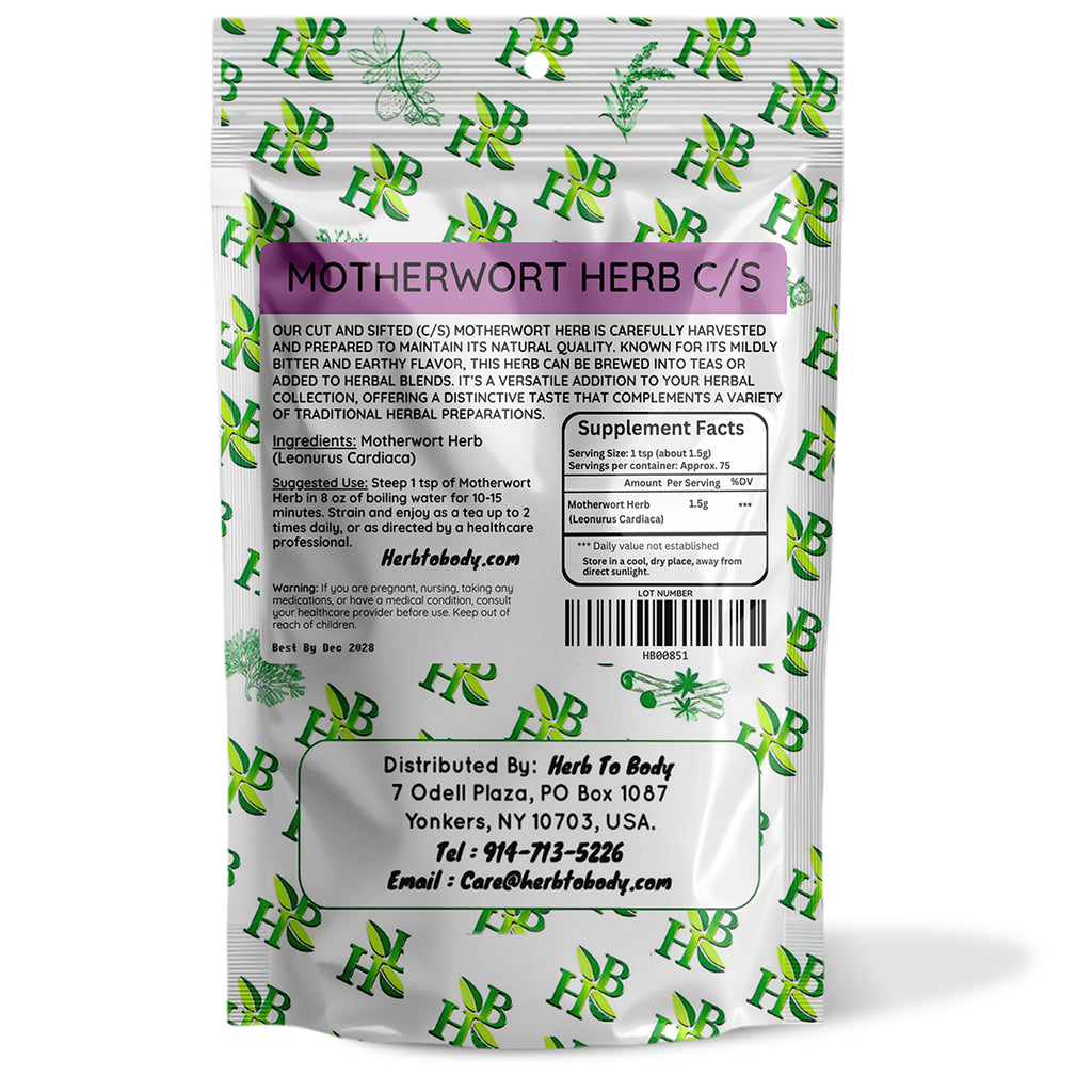 Herb To Body Motherwort Cut and Sifted Dried Herb